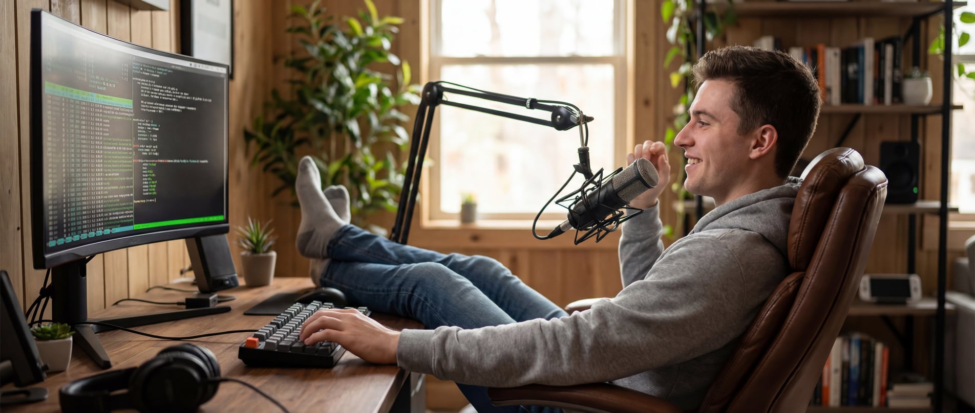 Ontwikkelaar gebruikt spraakdicteren met AI coding tools